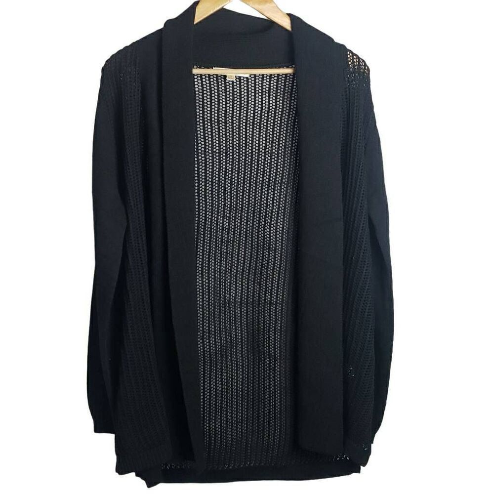 Cyrus Black Open Front Cardigan Size XL‎